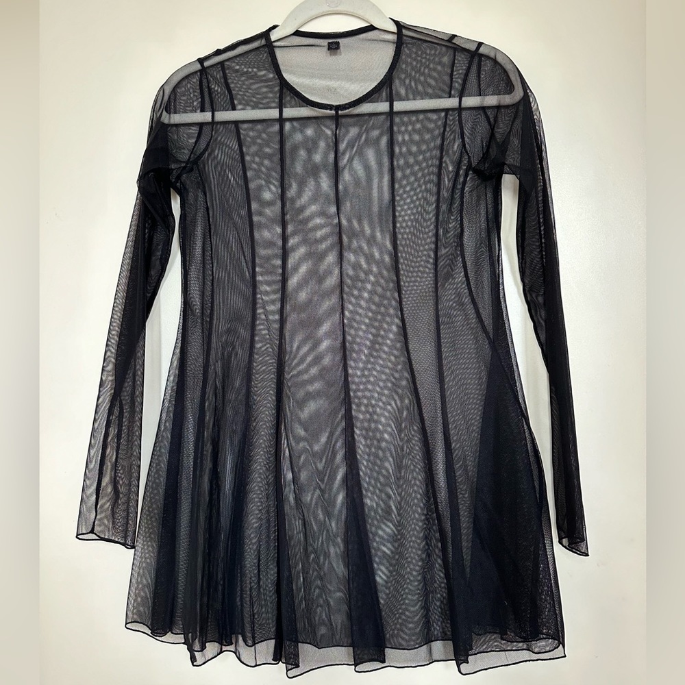 Her Pony Black Sheer Dress